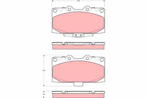 TRW Brake Pad Set, disc brake (GDB3307)