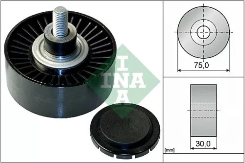 Deflection/Guide Pulley, V-ribbed belt