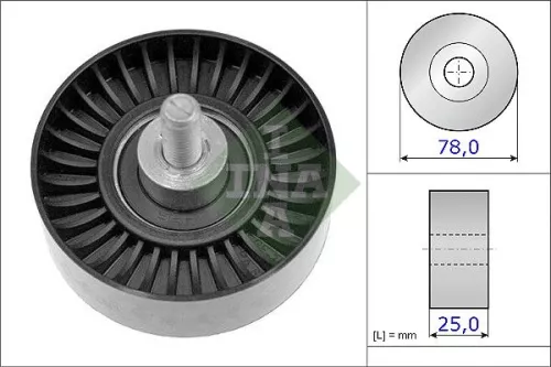 Deflection/Guide Pulley, V-ribbed belt