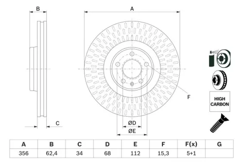 BOSCH Brake Disc (0986479E39)
