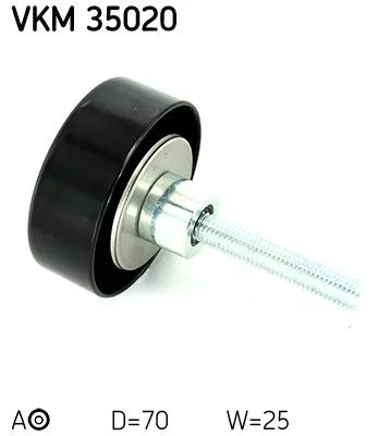 Deflection/Guide Pulley, V-ribbed belt