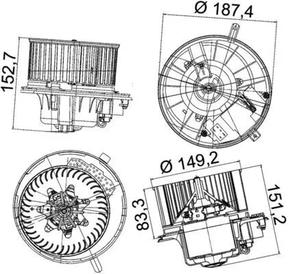 MAHLE Interior Blower (AB149000P)