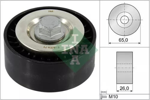 Deflection/Guide Pulley, V-ribbed belt