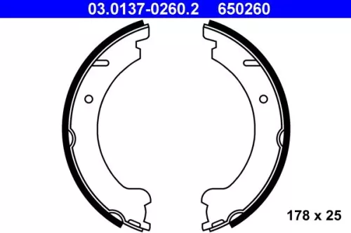 Brake Shoe Set, parking brake