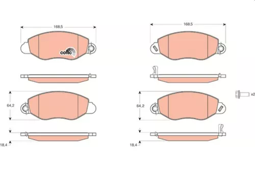 TRW Brake Pad Set, disc brake (GDB1461)
