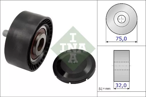 Deflection/Guide Pulley, V-ribbed belt