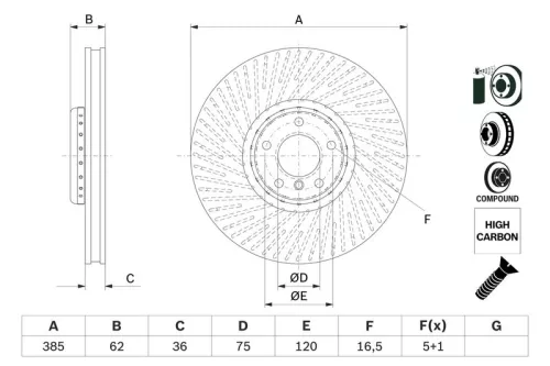 BOSCH Brake Disc (0986479E26)