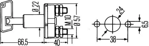 HELLA Main Switch, battery (6EK002843-002)