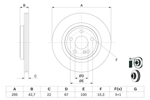 BOSCH Brake Disc (0986479F75)