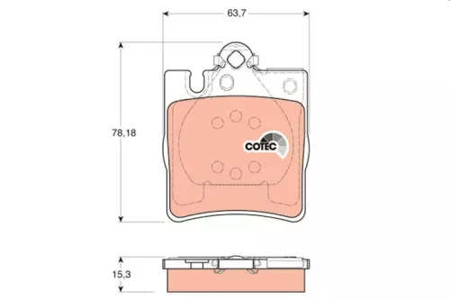 TRW Brake Pad Set, disc brake (GDB1334)