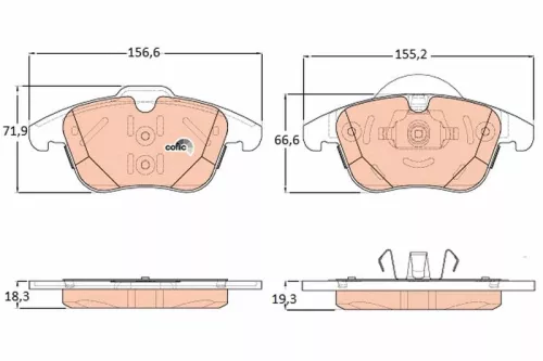 TRW Brake Pad Set, disc brake (GDB1925)