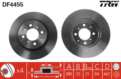 TRW Brake Disc (DF4455)