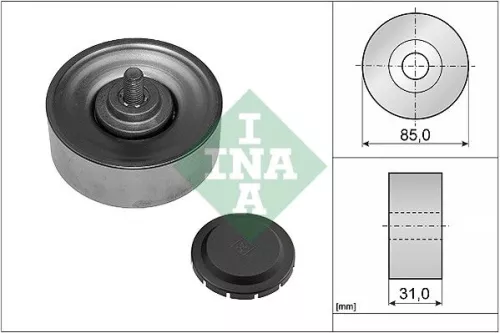 Deflection/Guide Pulley, V-ribbed belt
