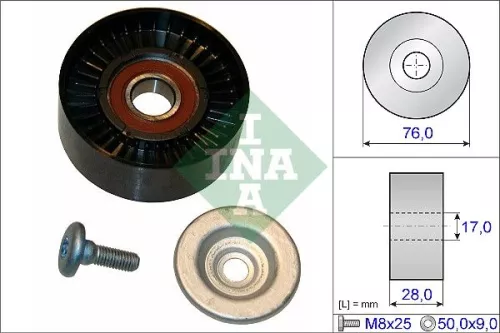 Deflection/Guide Pulley, V-ribbed belt