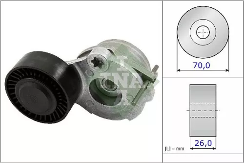 Schaeffler INA Belt Tensioner, V-ribbed belt (534047010)