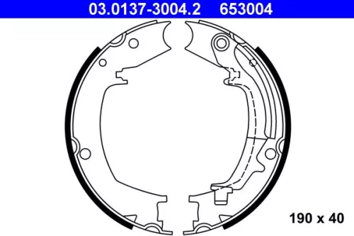 Brake Shoe Set, parking brake