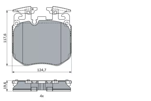BOSCH Brake Pad Set, disc brake (0986424431)