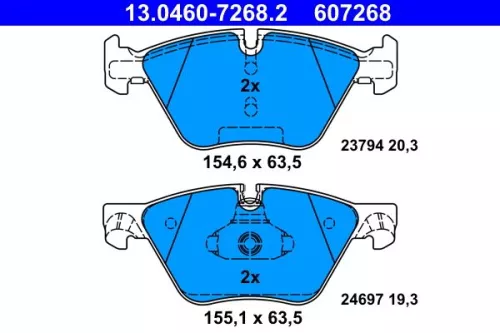 1x Brake Pad Set, disc brake
