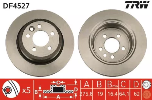TRW Brake Disc (DF4527)