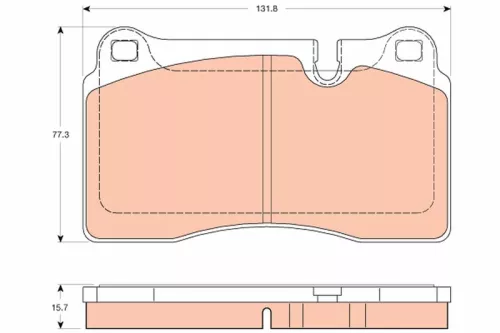 TRW Brake Pad Set, disc brake (GDB2048)