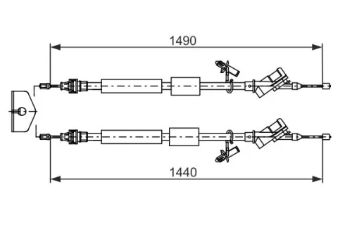 BOSCH Cable Pull, parking brake (1987482721)