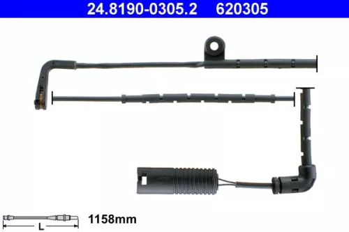Warning Contact, brake pad wear