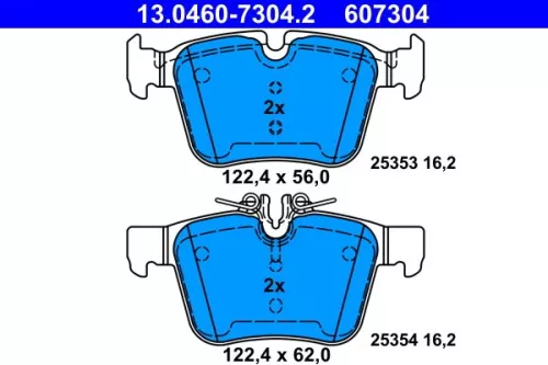 ATE Brake Pad Set, disc brake (13.0460-7304.2)