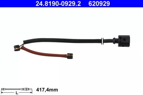 Warning Contact, brake pad wear