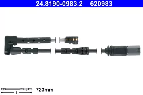 Warning Contact, brake pad wear
