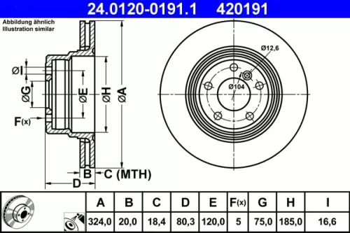 ATE Brake Disc (24.0120-0191.1)