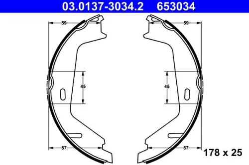 Brake Shoe Set, parking brake