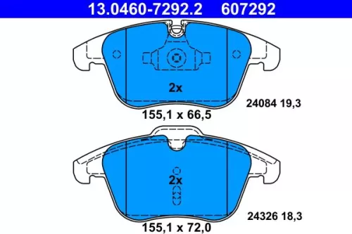 ATE Brake Pad Set, disc brake (13.0460-7292.2)