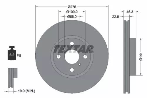 TEXTAR Brake Disc (92156200)