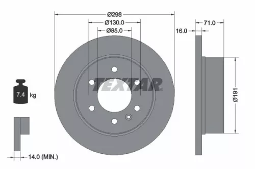 TEXTAR Brake Disc (93143303)