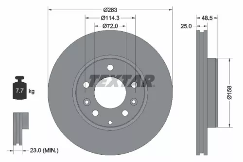 TEXTAR Brake Disc (92125503)