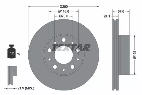TEXTAR Brake Disc (92275105)