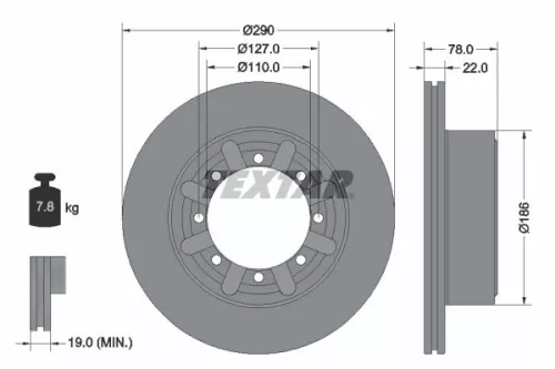 TEXTAR Brake Disc (92322303)