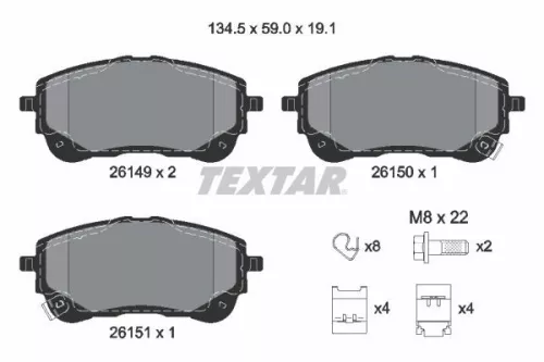 TEXTAR Brake Pad Set, disc brake (2614901)