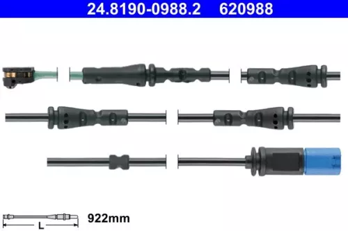 Warning Contact, brake pad wear