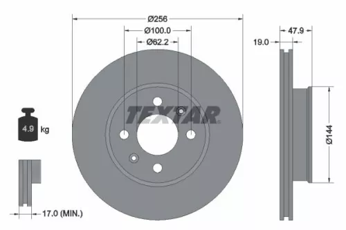 TEXTAR Brake Disc (92144700)