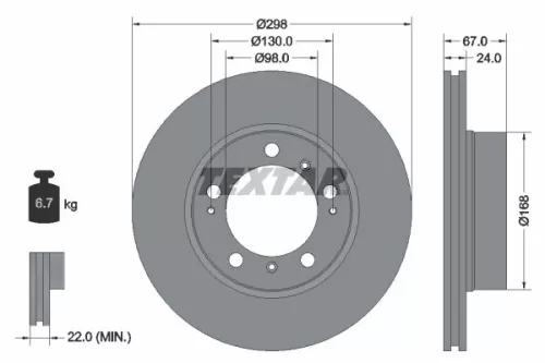 TEXTAR Brake Disc (92088803)