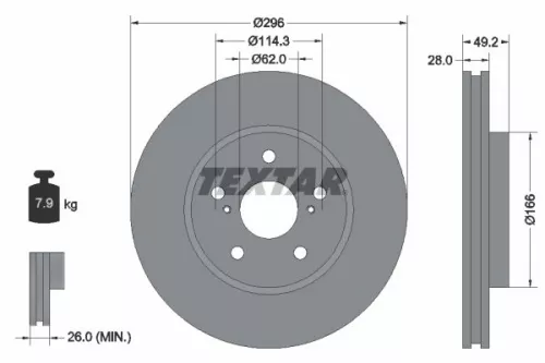 TEXTAR Brake Disc (92135800)