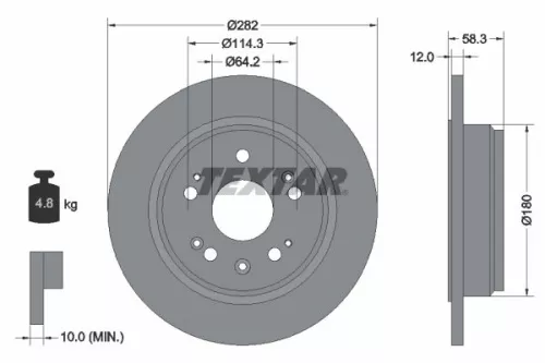 TEXTAR Brake Disc (92144500)