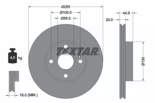 TEXTAR Brake Disc (92096800)