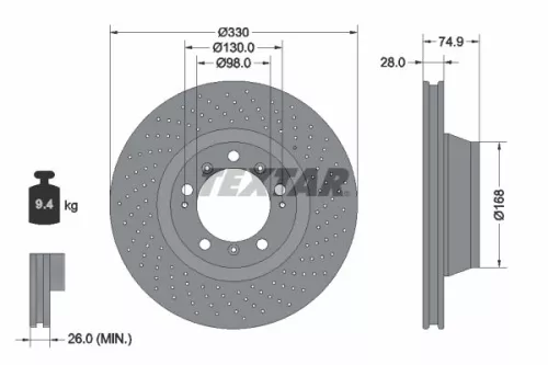 TEXTAR Brake Disc (92219005)