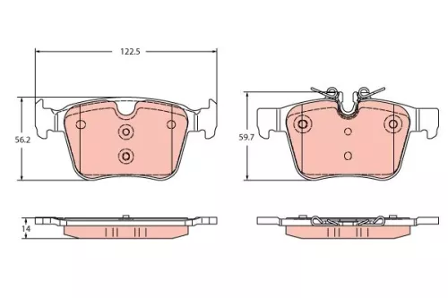 TRW Brake Pad Set, disc brake (GDB2351)