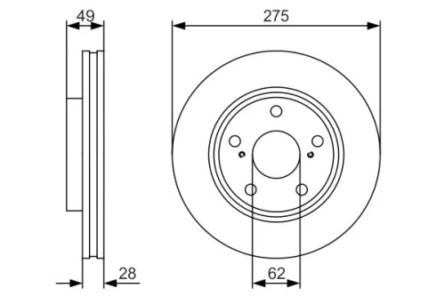 BOSCH Brake Disc (0986479R58)