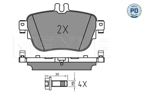 MEYLE Brake Pad Set, disc brake (0252243716/PD)