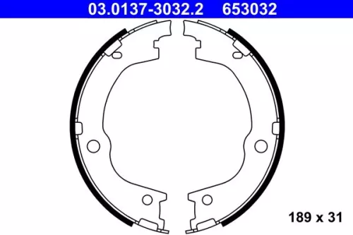 Brake Shoe Set, parking brake