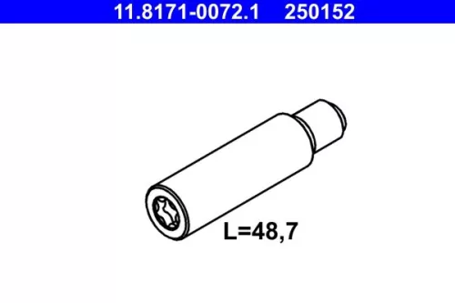 ATE Guide Bolt, brake caliper (11.8171-0072.1)